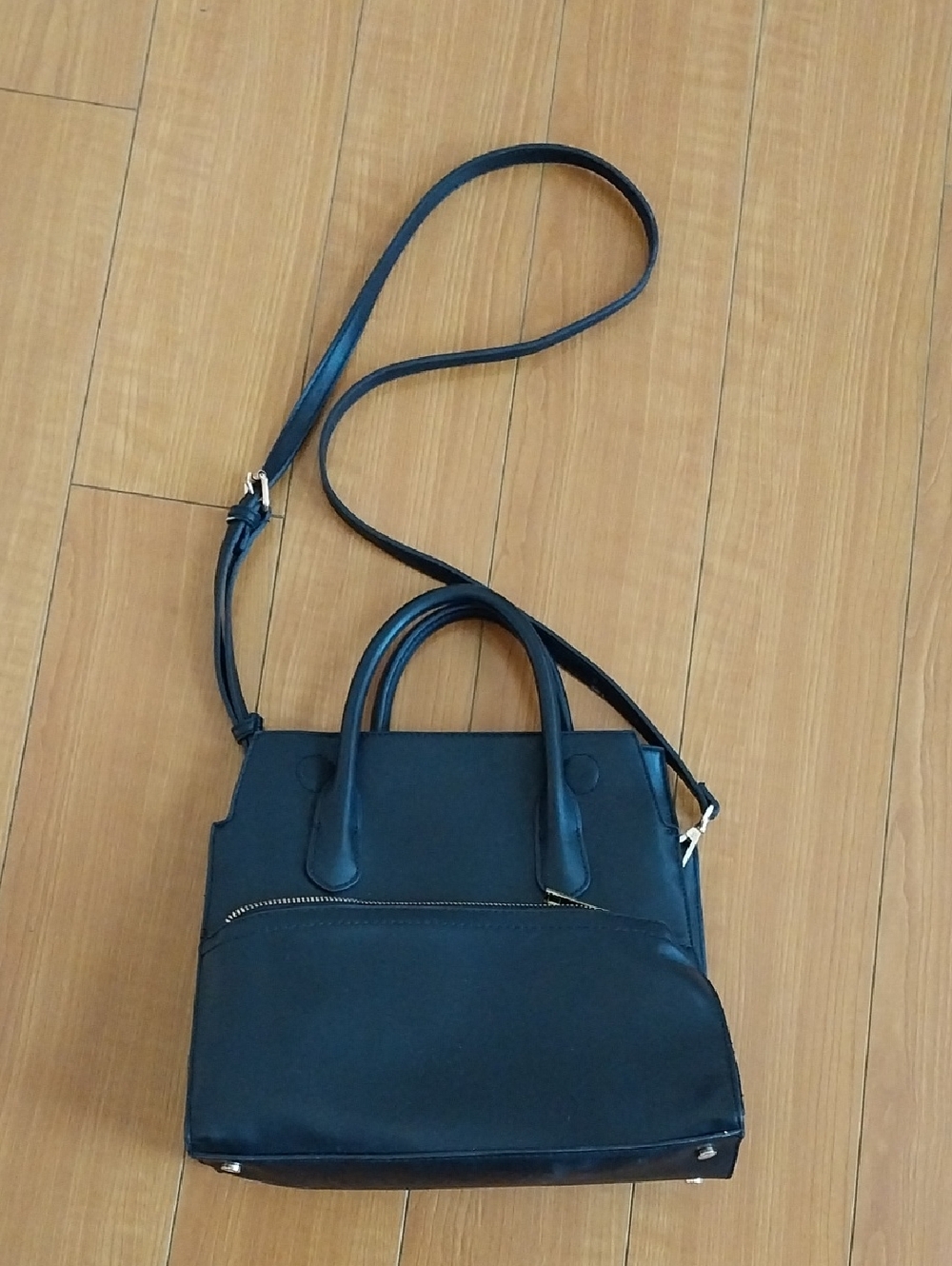 A New Day Classic Black Women’s Convertible Satchel Tote Crossbody Everyday Bag